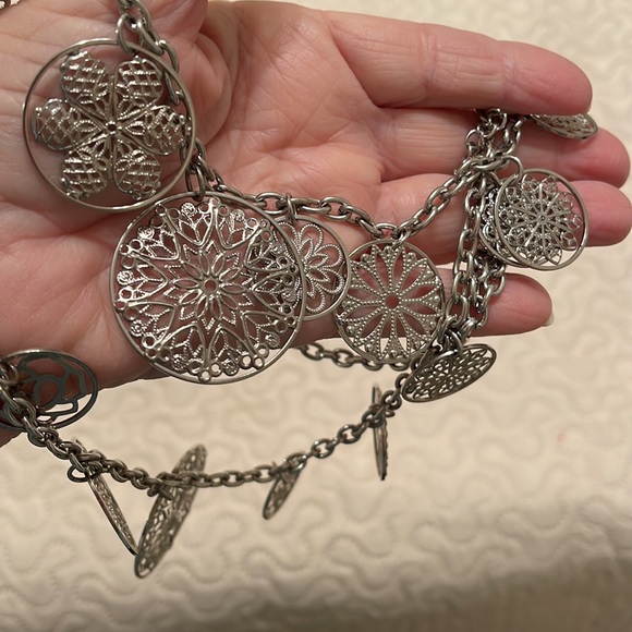 Set of Three Silver Tone Necklaces - Picture 11 of 13